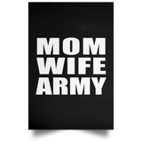 Mom Wife Army - Poster Portrait