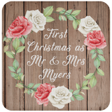 First Christmas As Mr & Mrs Myers - Drink Coaster B
