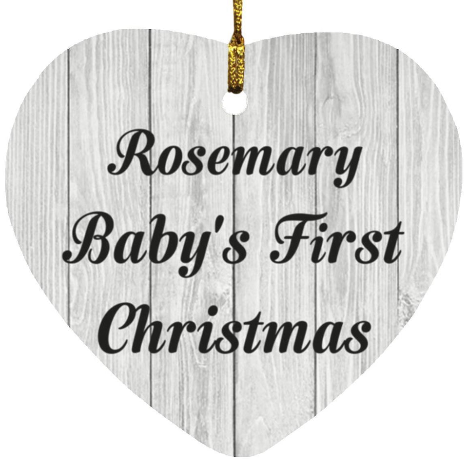 Rosemary Baby's First Christmas - Heart Ornament F