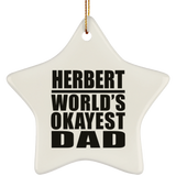 Herbert World's Okayest Dad - Star Ornament