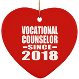 Vocational Counselor Since 2018 - Heart Ornament