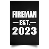 Fireman Established EST. 2023 - Poster Portrait