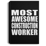 Most Awesome Construction Worker - Canvas Portrait
