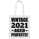 3rd Birthday Vintage 2021 Aged Perfectly - Tote Bag White