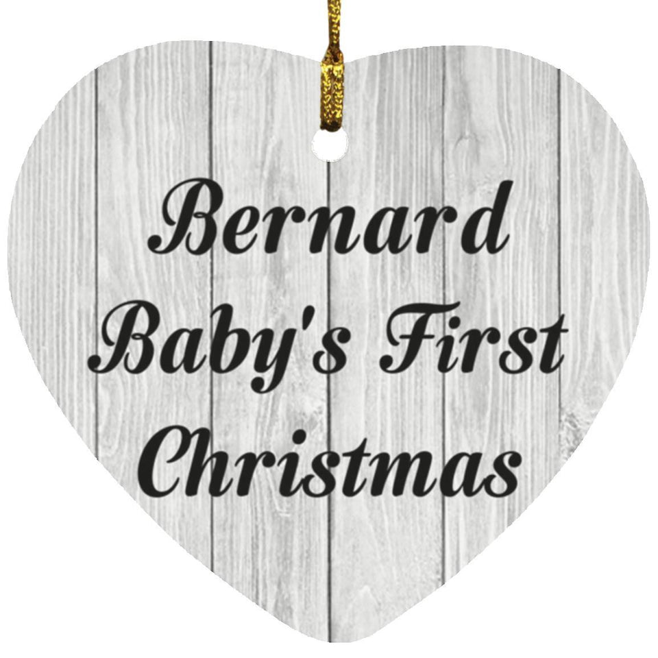 Bernard Baby's First Christmas - Heart Ornament F