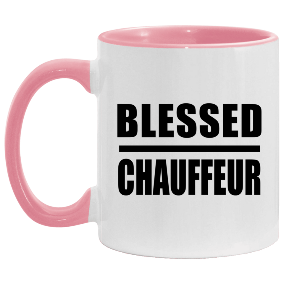 Blessed Chauffeur - 11oz Accent Mug Pink