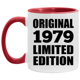 45th Birthday Original 1979 Limited Edition - 11oz Accent Mug Red
