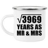 63rd Anniversary Square Root of 3969 Years As Mr & Mrs - 12oz Camping Mug