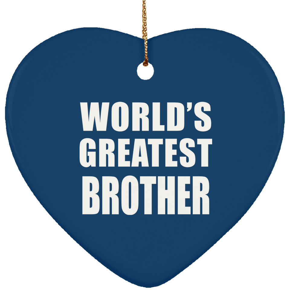 World's Greatest Brother - Heart Ornament