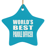World's Best Parole Officer - Star Ornament