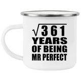 19th Anniversary Square Root of 361 Years of Mr Perfect - 12oz Camping Mug