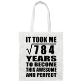 28th Birthday Took Square Root of 784 Years To Awesome - Tote Bag White