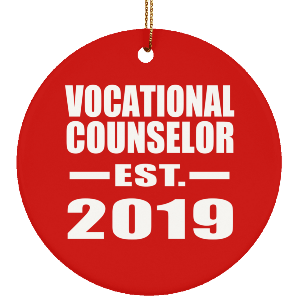 Vocational Counselor Established EST. 2019 - Circle Ornament