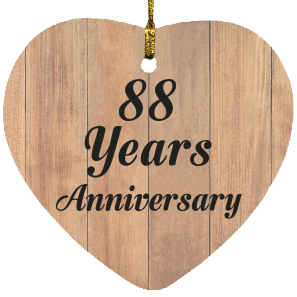 88th Anniversary 88 Years Anniversary - Heart Ornament C