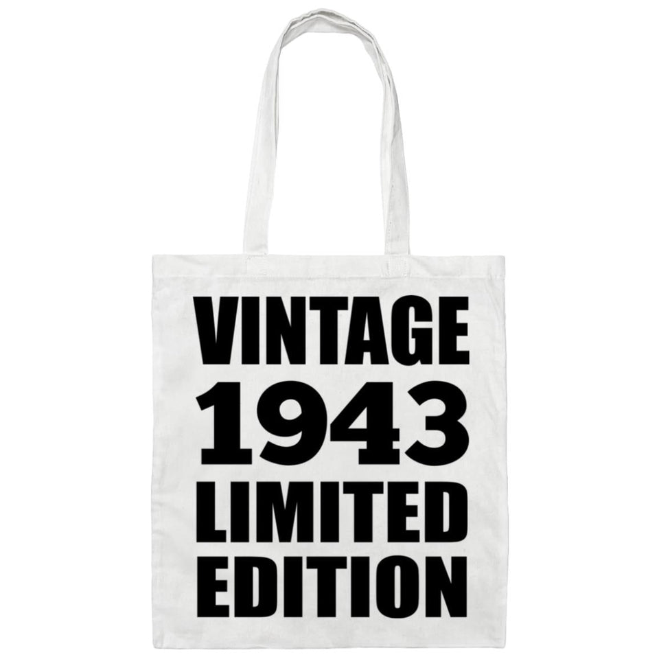 81st Birthday Vintage 1943 Limited Edition - Tote Bag White