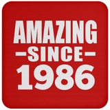 38th Birthday Amazing Since 1986 - Drink Coaster