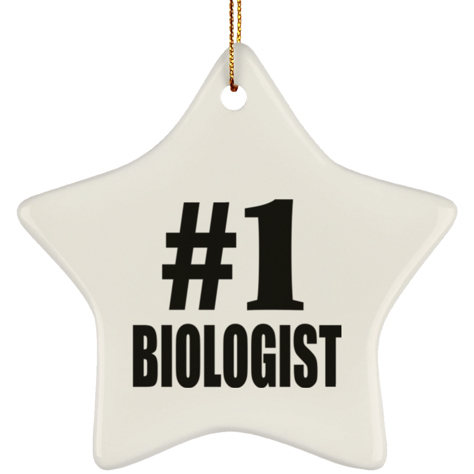 Number One #1 Biologist - Star Ornament