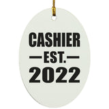 Cashier Established EST. 2022 - Oval Ornament