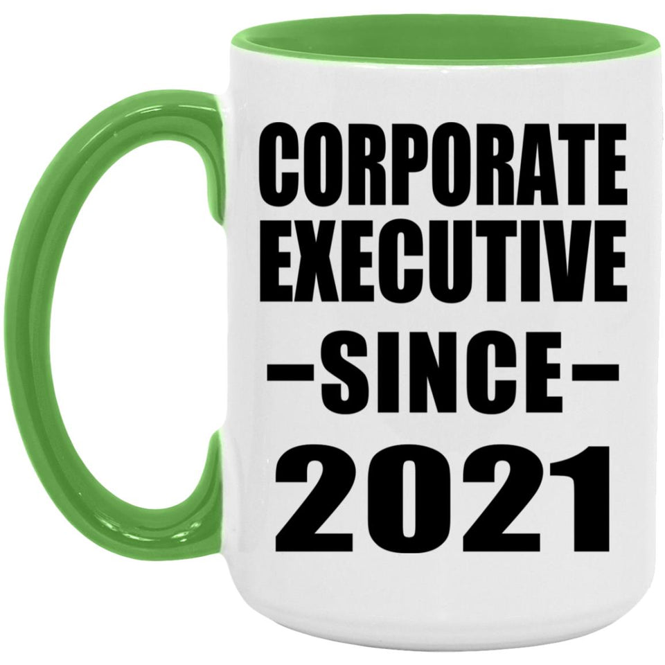 Corporate Executive Since 2021 - 15oz Accent Mug Green