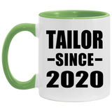 Tailor Since 2020 - 11oz Accent Mug Green