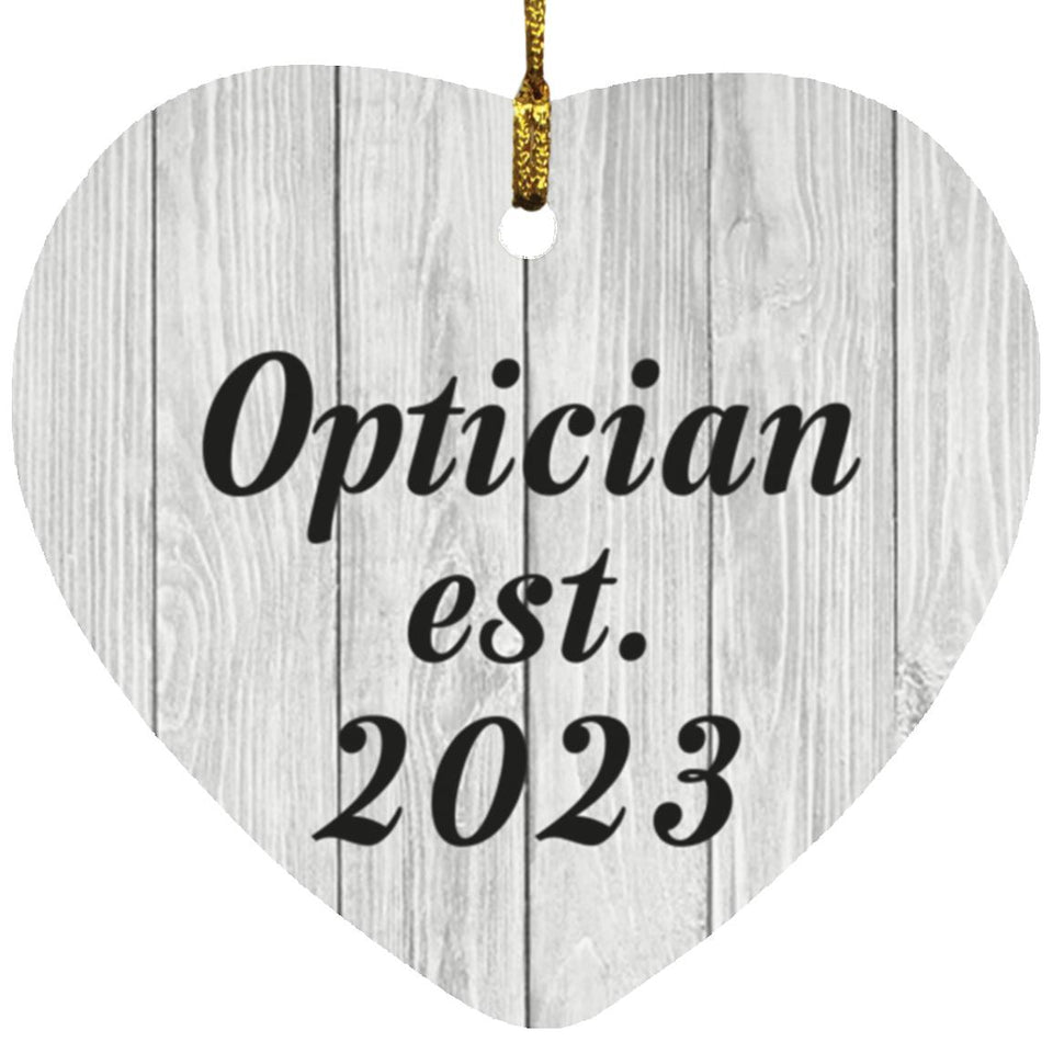 Optician Established Est. 2023 - Heart Ornament F