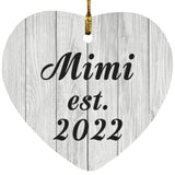 Mimi Established Est. 2022 - Heart Ornament F