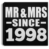 26th Anniversary Mr & Mrs Since 1998 - Canvas Square