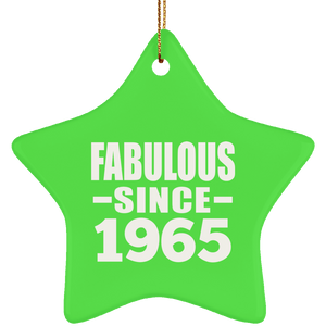 59th Birthday Fabulous Since 1965 - Star Ornament