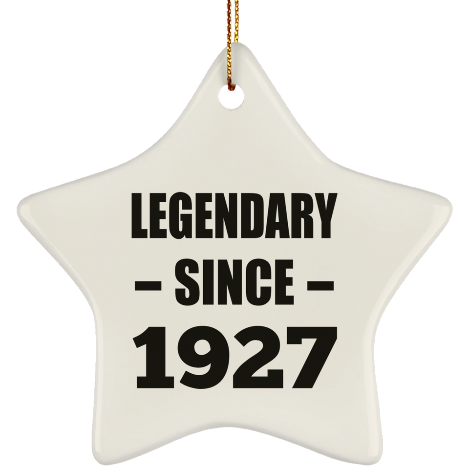 97th Birthday Legendary Since 1927 - Star Ornament