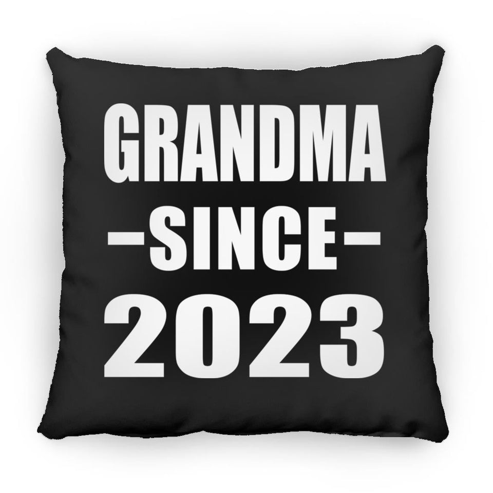 Grandma Since 2023 - Throw Pillow Black