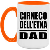 Cirneco Dell'etna Dad - 15oz Accent Mug Orange