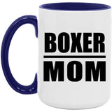Boxer Mom - 15oz Accent Mug Purple