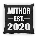 Author Established EST. 2020 - Throw Pillow Black