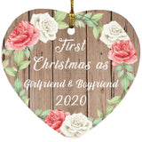 First Christmas As Girlfriend & Boyfriend 2020 - Heart Ornament B