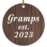 Gramps Established EST. 2023 - Circle Ornament D