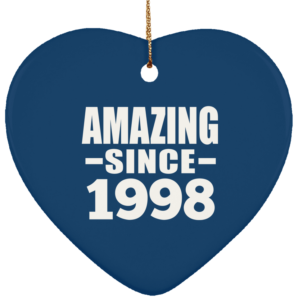 26th Birthday Amazing Since 1998 - Heart Ornament