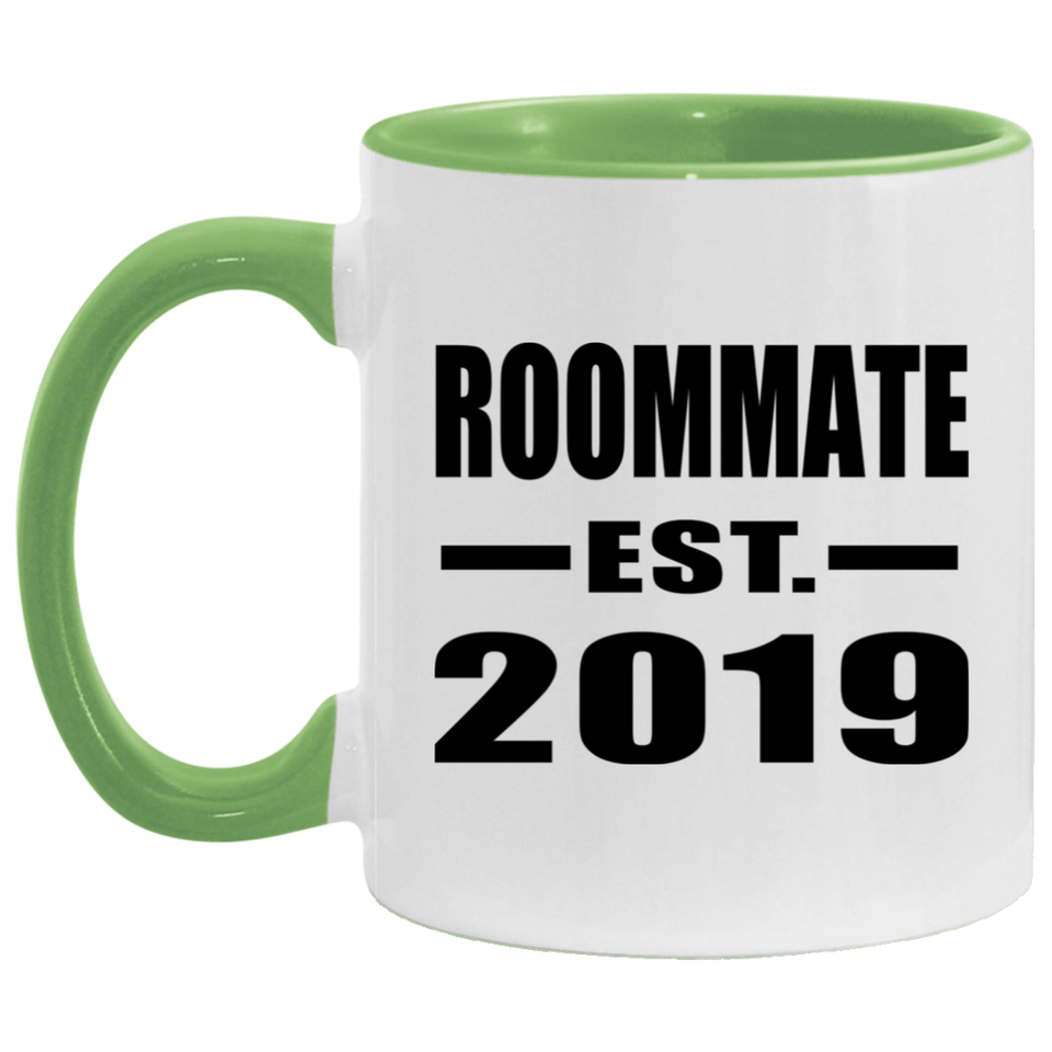 Roommate Established EST. 2019 - 11oz Accent Mug Green