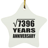 86th Anniversary Square Root of 7396 Years Anniversary - Star Ornament