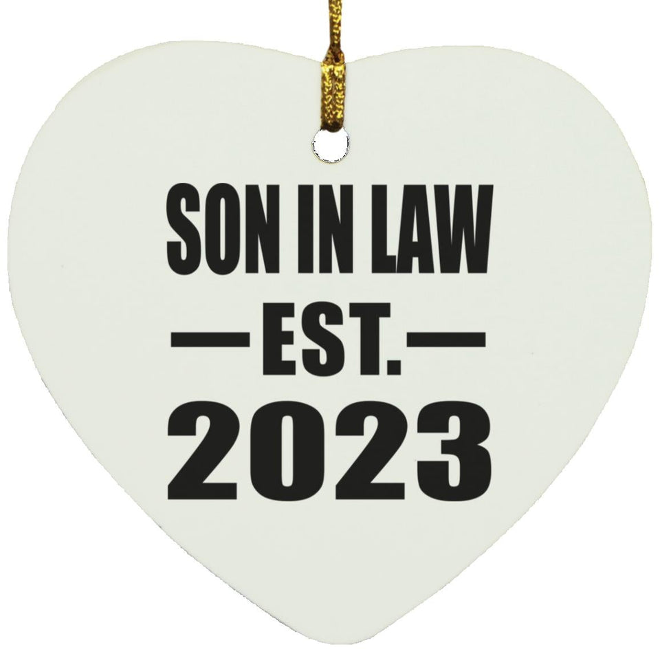 Son In Law Established EST. 2023 - Heart Ornament