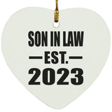 Son In Law Established EST. 2023 - Heart Ornament