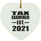 Tax Examiner Established EST. 2021 - Heart Ornament