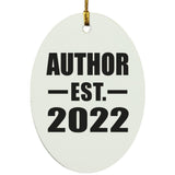 Author Established EST. 2022 - Oval Ornament