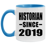 Historian Since 2019 - 11oz Accent Mug Blue
