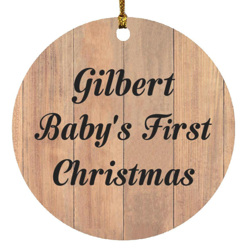 Gilbert Baby's First Christmas - Circle Ornament C