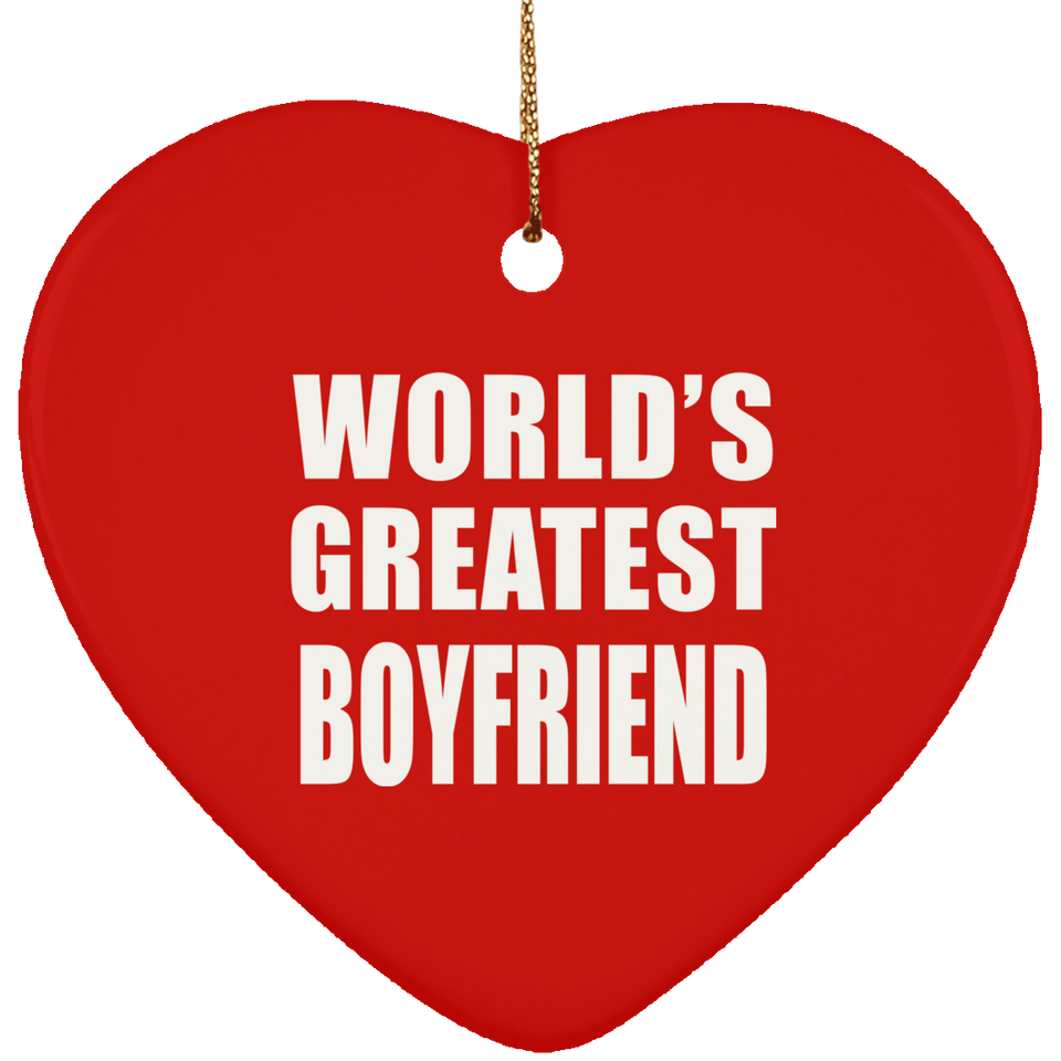 World's Greatest Boyfriend - Heart Ornament