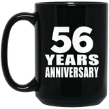 56th Anniversary 56 Years - 15 Oz Coffee Mug Black