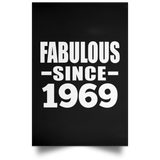 55th Birthday Fabulous Since 1969 - Poster Portrait