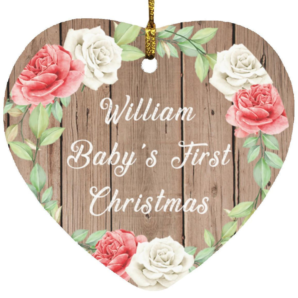 William Baby's First Christmas - Heart Ornament B