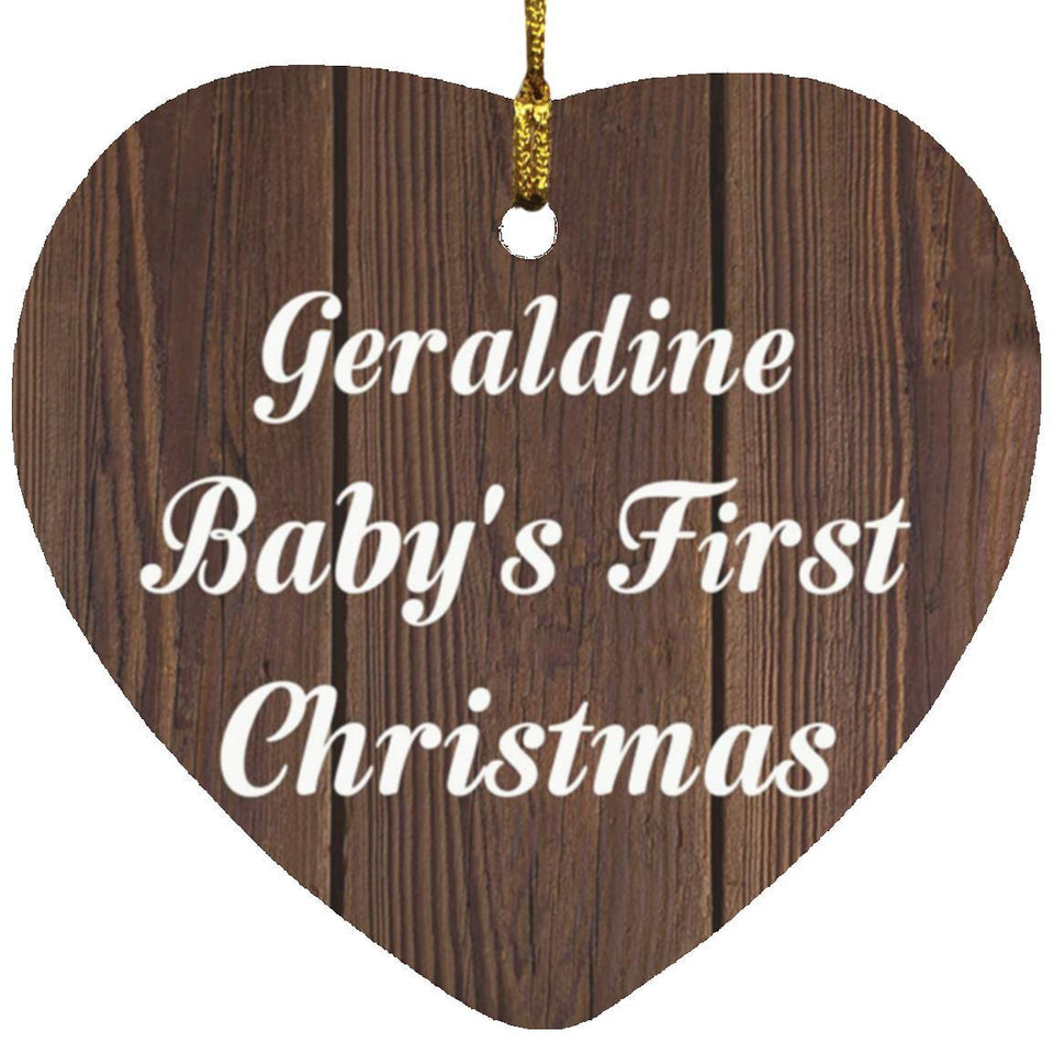 Geraldine Baby's First Christmas - Heart Ornament D