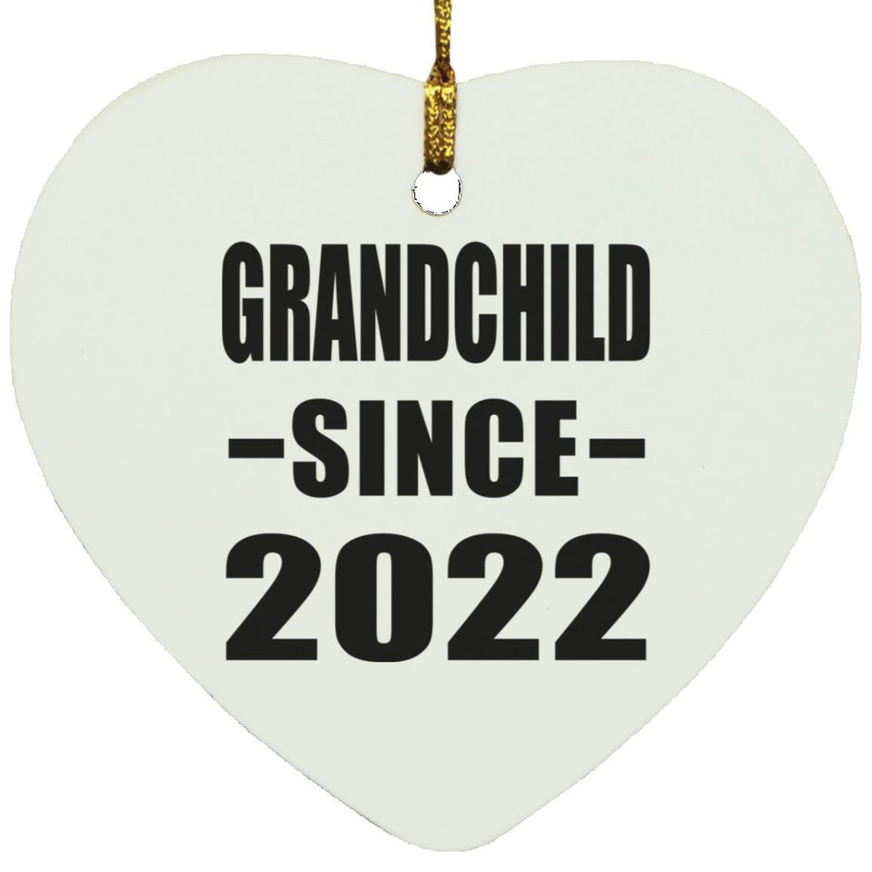 Grandchild Since 2022 - Heart Ornament